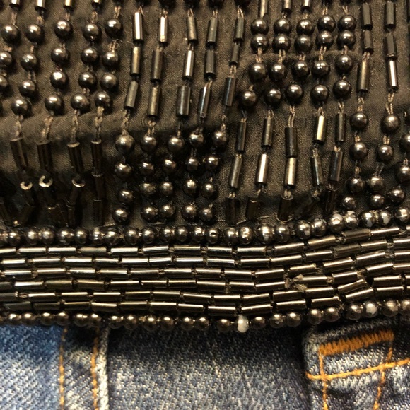 Women’s Vintage SCALA Black Bolero Silk Sequin Jacket Size S - Picture 9 of 11